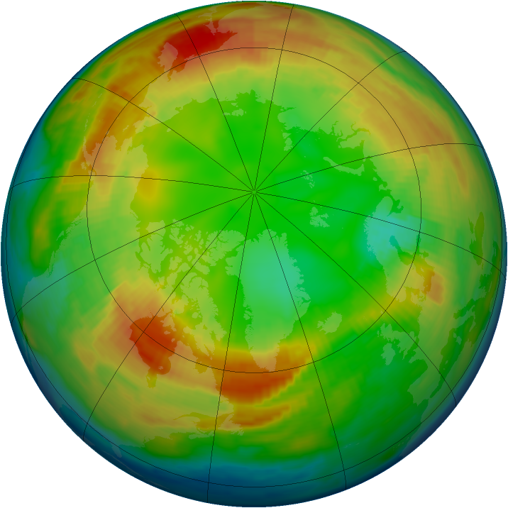 Arctic ozone map for 11 February 1997